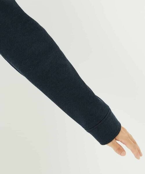 Maison de CINQ / メゾン ドゥ サンク ノーカラージャケット | [セットアップ対応]デニムジャージーノーカラージャケット | 詳細15