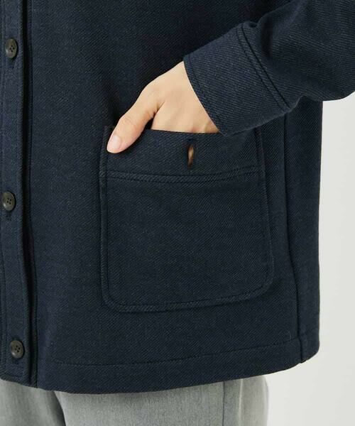 Maison de CINQ / メゾン ドゥ サンク ノーカラージャケット | [セットアップ対応]デニムジャージーノーカラージャケット | 詳細16