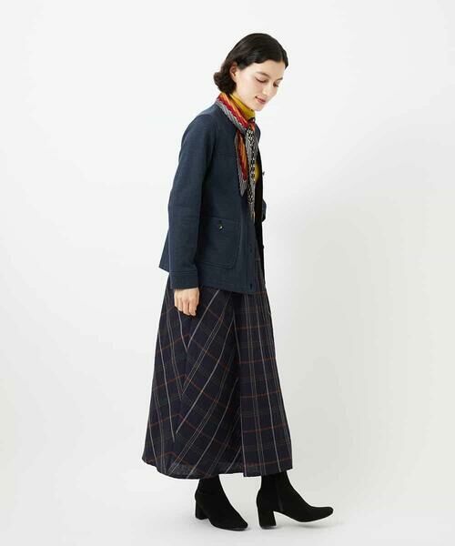 Maison de CINQ / メゾン ドゥ サンク ノーカラージャケット | [セットアップ対応]デニムジャージーノーカラージャケット | 詳細22