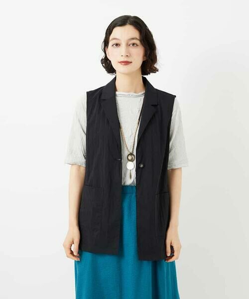 Maison de CINQ / メゾン ドゥ サンク ベスト | ナイロンストレッチテーラードカラージレ | 詳細10