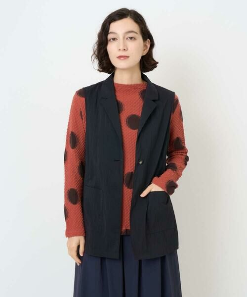 Maison de CINQ / メゾン ドゥ サンク ベスト | ナイロンストレッチテーラードカラージレ | 詳細11