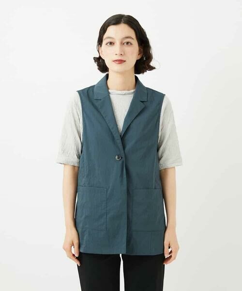 Maison de CINQ / メゾン ドゥ サンク ベスト | ナイロンストレッチテーラードカラージレ | 詳細12