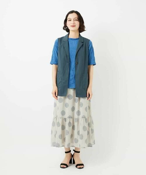 Maison de CINQ / メゾン ドゥ サンク ベスト | ナイロンストレッチテーラードカラージレ | 詳細23