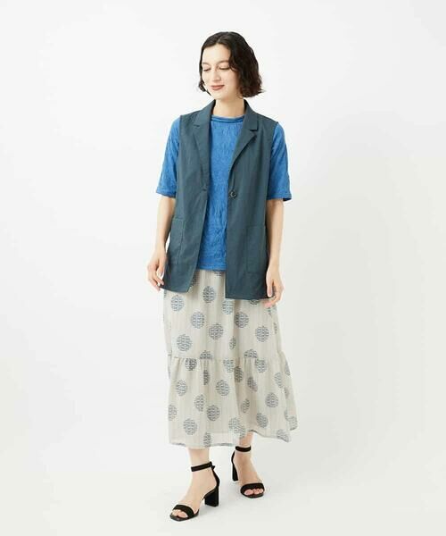 Maison de CINQ / メゾン ドゥ サンク ベスト | ナイロンストレッチテーラードカラージレ | 詳細24