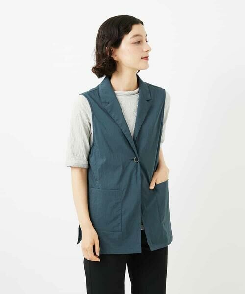 Maison de CINQ / メゾン ドゥ サンク ベスト | ナイロンストレッチテーラードカラージレ | 詳細4