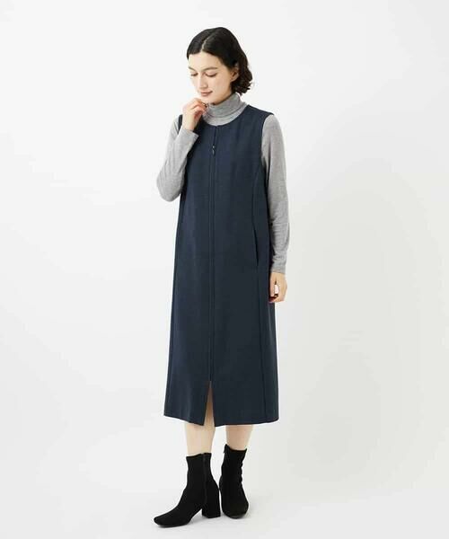 Maison de CINQ / メゾン ドゥ サンク ロング・マキシ丈スカート | [セットアップ対応]デニムジャージージャンパースカート | 詳細12