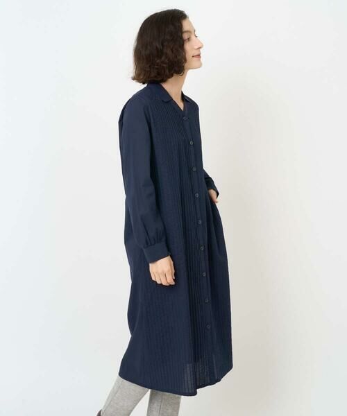 Maison de CINQ / メゾン ドゥ サンク ロング・マキシ丈ワンピース | コットンローンピンタックロングブラウス | 詳細1