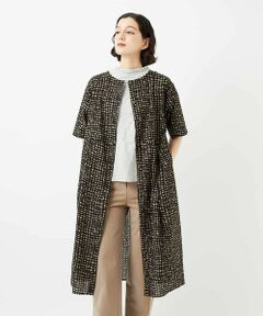 Maison de CINQ / メゾン ドゥ サンク ロング・マキシ丈ワンピース | [日本製]ミラクルウェーブブロックプリントワンピース