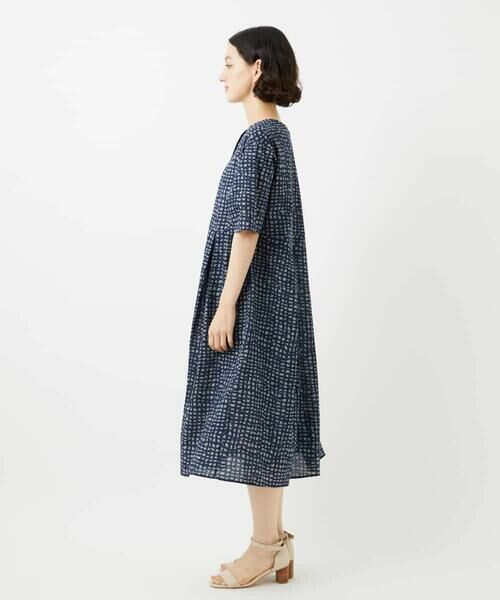 Maison de CINQ / メゾン ドゥ サンク ロング・マキシ丈ワンピース | [日本製]ミラクルウェーブブロックプリントワンピース | 詳細10