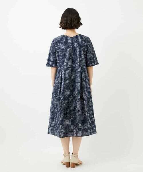 Maison de CINQ / メゾン ドゥ サンク ロング・マキシ丈ワンピース | [日本製]ミラクルウェーブブロックプリントワンピース | 詳細11