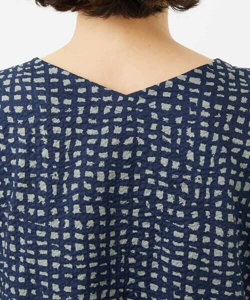 Maison de CINQ / メゾン ドゥ サンク ロング・マキシ丈ワンピース | [日本製]ミラクルウェーブブロックプリントワンピース | 詳細12