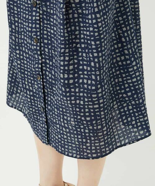 Maison de CINQ / メゾン ドゥ サンク ロング・マキシ丈ワンピース | [日本製]ミラクルウェーブブロックプリントワンピース | 詳細16