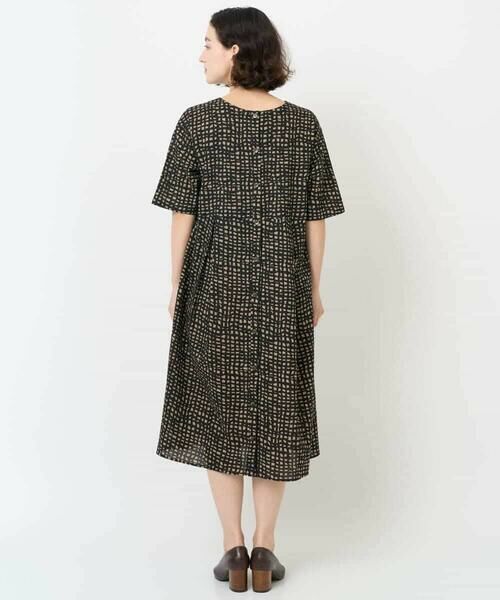 Maison de CINQ / メゾン ドゥ サンク ロング・マキシ丈ワンピース | [日本製]ミラクルウェーブブロックプリントワンピース | 詳細22