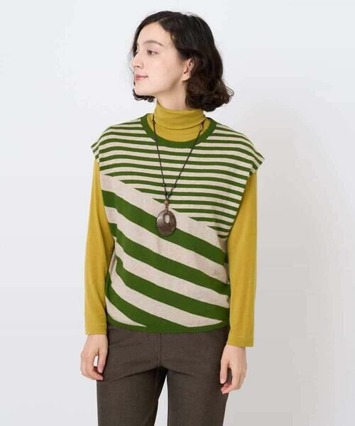 Maison de CINQ / メゾン ドゥ サンク ニット・セーター | シルク混ボーダーニット | 詳細3