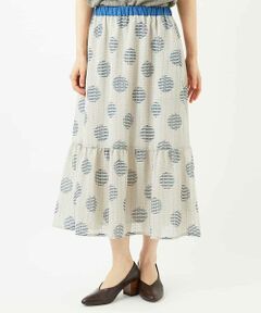 Maison de CINQ / メゾン ドゥ サンク ロング・マキシ丈スカート | [日本製]サッカードットプリントスカート