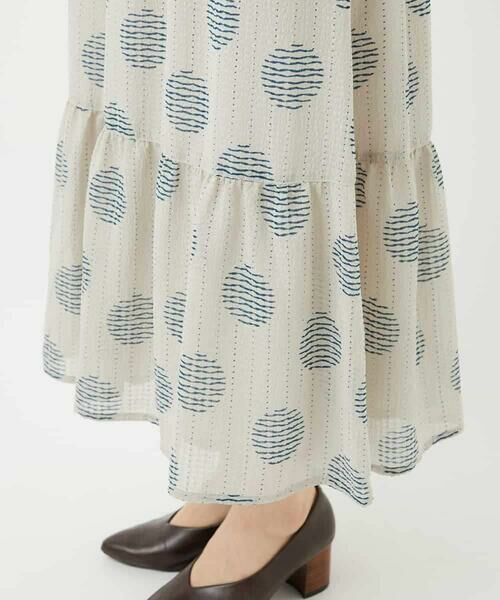 Maison de CINQ / メゾン ドゥ サンク ロング・マキシ丈スカート | [日本製]サッカードットプリントスカート | 詳細10