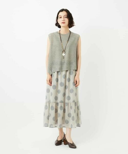 Maison de CINQ / メゾン ドゥ サンク ロング・マキシ丈スカート | [日本製]サッカードットプリントスカート | 詳細12