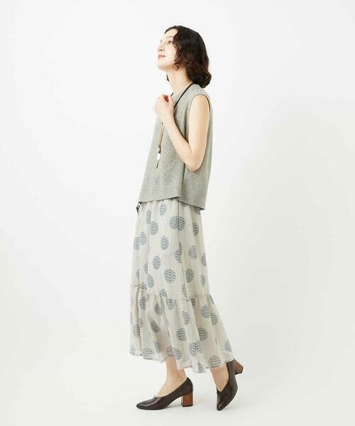 Maison de CINQ / メゾン ドゥ サンク ロング・マキシ丈スカート | [日本製]サッカードットプリントスカート | 詳細14