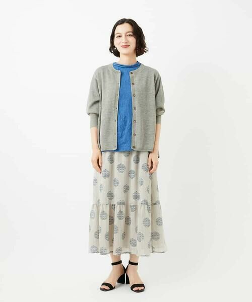 Maison de CINQ / メゾン ドゥ サンク ロング・マキシ丈スカート | [日本製]サッカードットプリントスカート | 詳細16