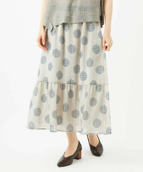 Maison de CINQ / メゾン ドゥ サンク ロング・マキシ丈スカート | [日本製]サッカードットプリントスカート | 詳細2