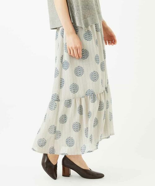 Maison de CINQ / メゾン ドゥ サンク ロング・マキシ丈スカート | [日本製]サッカードットプリントスカート | 詳細3