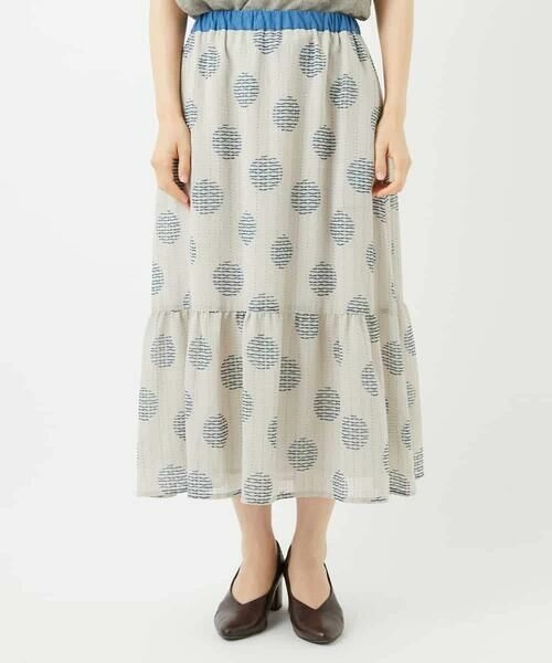 Maison de CINQ / メゾン ドゥ サンク ロング・マキシ丈スカート | [日本製]サッカードットプリントスカート | 詳細4