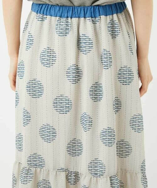 Maison de CINQ / メゾン ドゥ サンク ロング・マキシ丈スカート | [日本製]サッカードットプリントスカート | 詳細7