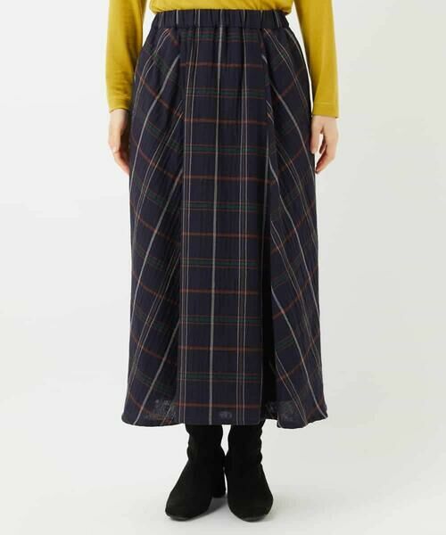Maison de CINQ / メゾン ドゥ サンク ロング・マキシ丈スカート | [日本製]二重織チェックスカート | 詳細10