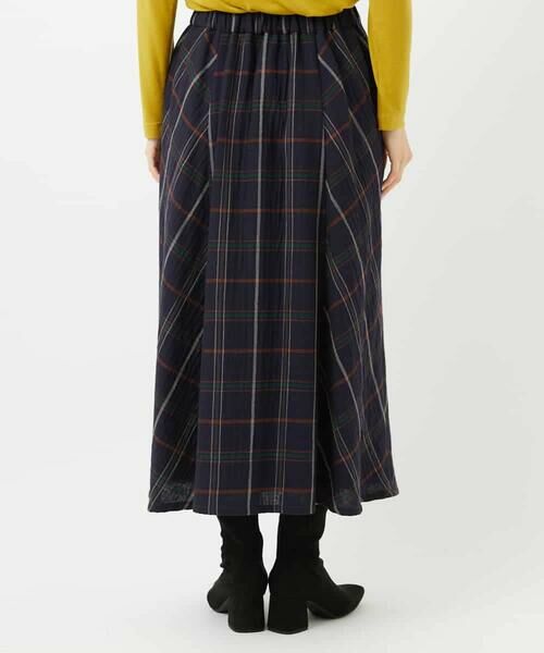 Maison de CINQ / メゾン ドゥ サンク ロング・マキシ丈スカート | [日本製]二重織チェックスカート | 詳細12