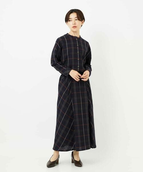 Maison de CINQ / メゾン ドゥ サンク ロング・マキシ丈スカート | [日本製]二重織チェックスカート | 詳細14