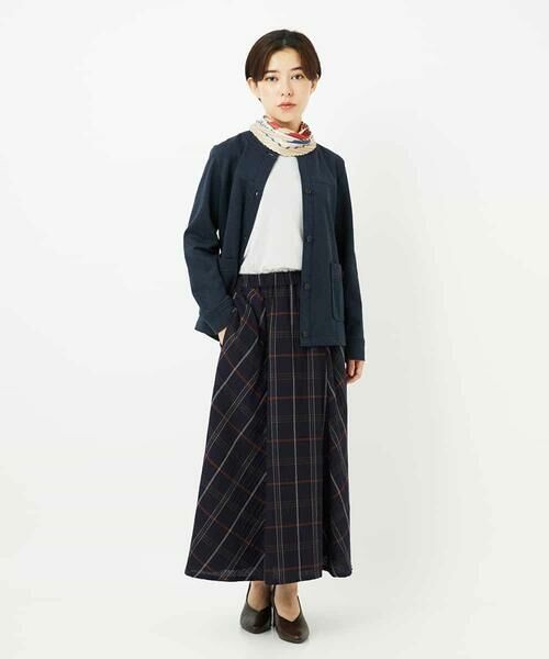 Maison de CINQ / メゾン ドゥ サンク ロング・マキシ丈スカート | [日本製]二重織チェックスカート | 詳細19