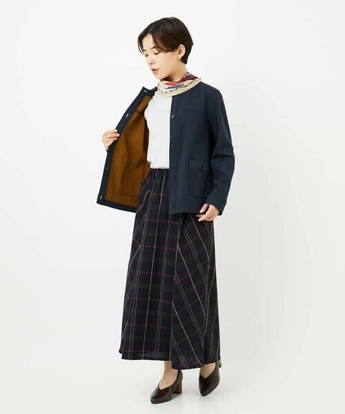 Maison de CINQ / メゾン ドゥ サンク ロング・マキシ丈スカート | [日本製]二重織チェックスカート | 詳細20