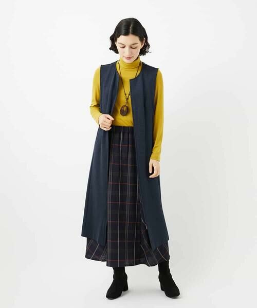 Maison de CINQ / メゾン ドゥ サンク ロング・マキシ丈スカート | [日本製]二重織チェックスカート | 詳細26
