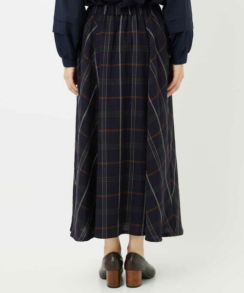 Maison de CINQ / メゾン ドゥ サンク ロング・マキシ丈スカート | [日本製]二重織チェックスカート | 詳細4