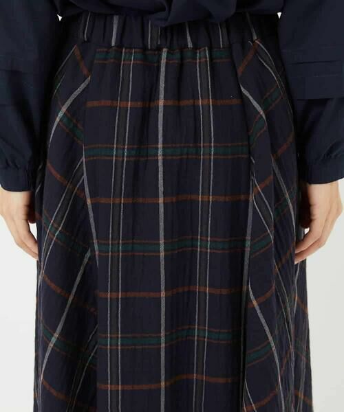 Maison de CINQ / メゾン ドゥ サンク ロング・マキシ丈スカート | [日本製]二重織チェックスカート | 詳細5