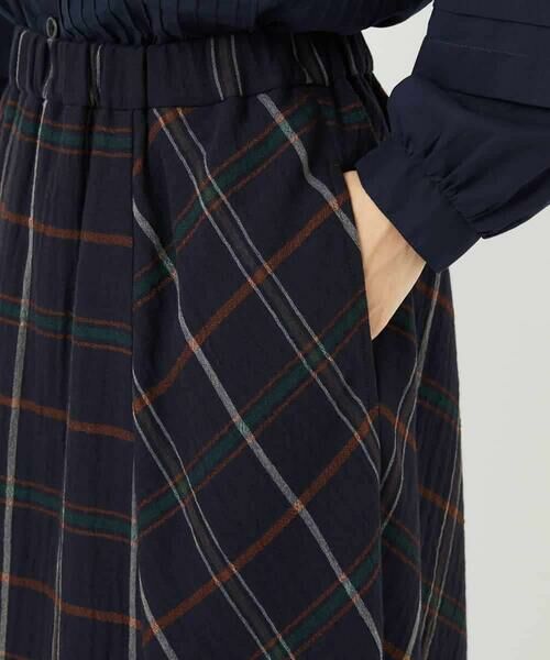Maison de CINQ / メゾン ドゥ サンク ロング・マキシ丈スカート | [日本製]二重織チェックスカート | 詳細7