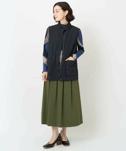 Maison de CINQ / メゾン ドゥ サンク ロング・マキシ丈スカート | [日本製]ナイロンライトクロスストレッチスカート | 詳細9