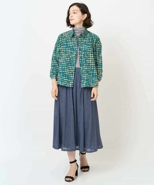 Maison de CINQ / メゾン ドゥ サンク ロング・マキシ丈スカート | [セットアップ対応]デニムライクプリントスカート | 詳細15