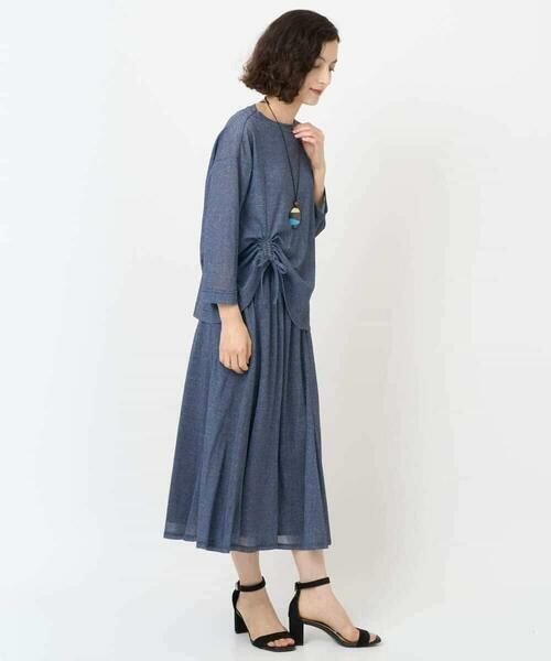 Maison de CINQ / メゾン ドゥ サンク ロング・マキシ丈スカート | [セットアップ対応]デニムライクプリントスカート | 詳細9