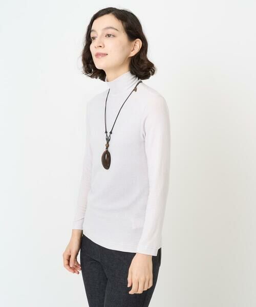 Maison de CINQ / メゾン ドゥ サンク カットソー | ミッププロッサムベア天無地ハイネックカットソー | 詳細3