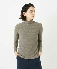 Maison de CINQ / メゾン ドゥ サンク カットソー | ミッププロッサムベア天ボーダー柄ハイネックカットソー