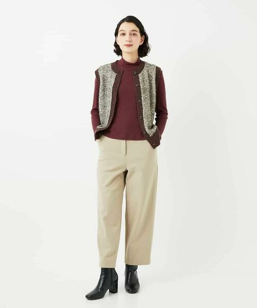 Maison de CINQ / メゾン ドゥ サンク カットソー | エアーコットンストライプ柄ハイネックカットソー | 詳細18