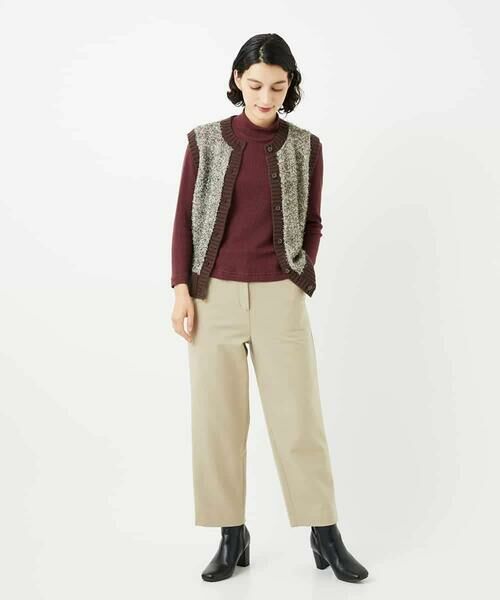 Maison de CINQ / メゾン ドゥ サンク カットソー | エアーコットンストライプ柄ハイネックカットソー | 詳細19