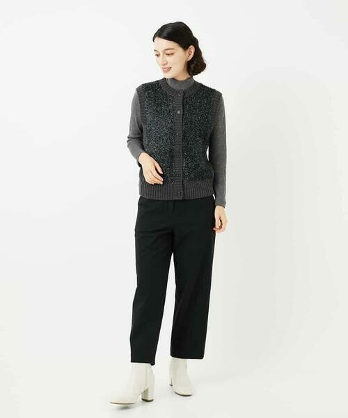 Maison de CINQ / メゾン ドゥ サンク カットソー | エアーコットンストライプ柄ハイネックカットソー | 詳細21