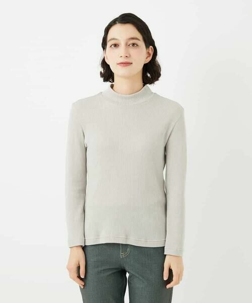 Maison de CINQ / メゾン ドゥ サンク カットソー | エアーコットンストライプ柄ハイネックカットソー | 詳細4