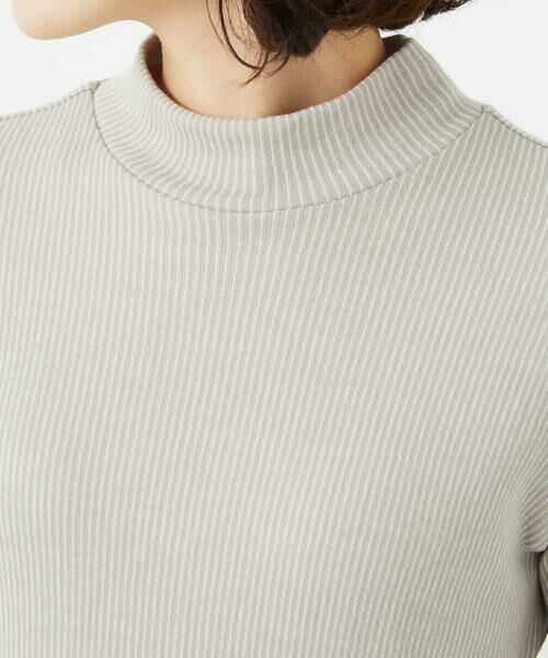 Maison de CINQ / メゾン ドゥ サンク カットソー | エアーコットンストライプ柄ハイネックカットソー | 詳細7