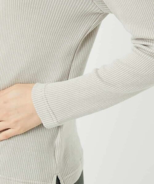 Maison de CINQ / メゾン ドゥ サンク カットソー | エアーコットンストライプ柄ハイネックカットソー | 詳細8