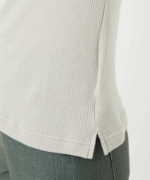 Maison de CINQ / メゾン ドゥ サンク カットソー | エアーコットンストライプ柄ハイネックカットソー | 詳細9