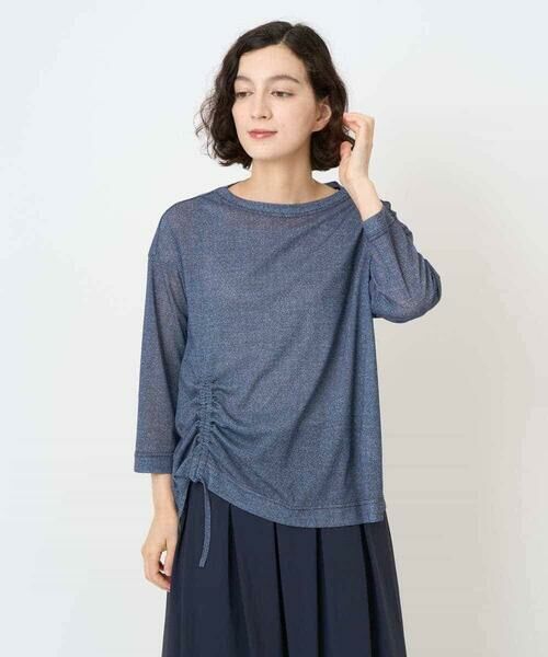 Maison de CINQ / メゾン ドゥ サンク カットソー | [セットアップ対応]デニムライクプリントプルオーバー | 詳細1