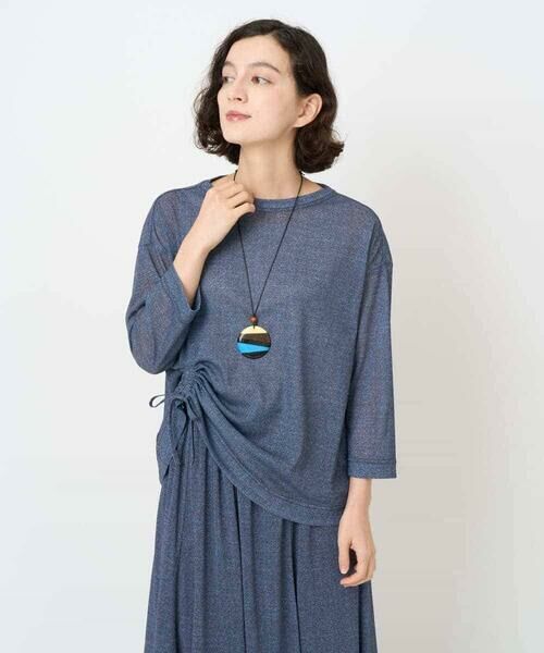 Maison de CINQ / メゾン ドゥ サンク カットソー | [セットアップ対応]デニムライクプリントプルオーバー | 詳細3